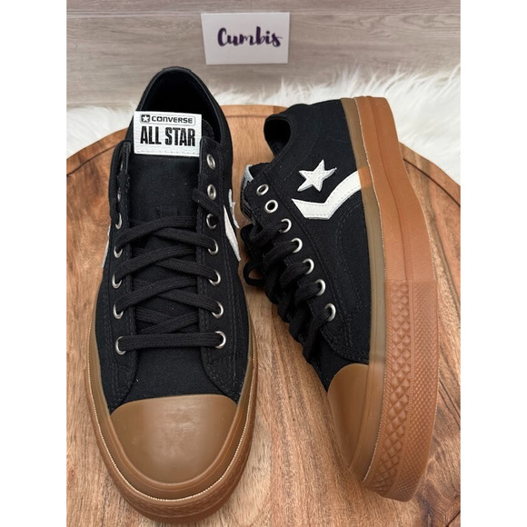 Converse Star Player 76 OX Low Skate Men's Size 9- Wmns 10.5 Black Gum A08847C - Picture 1 of 10